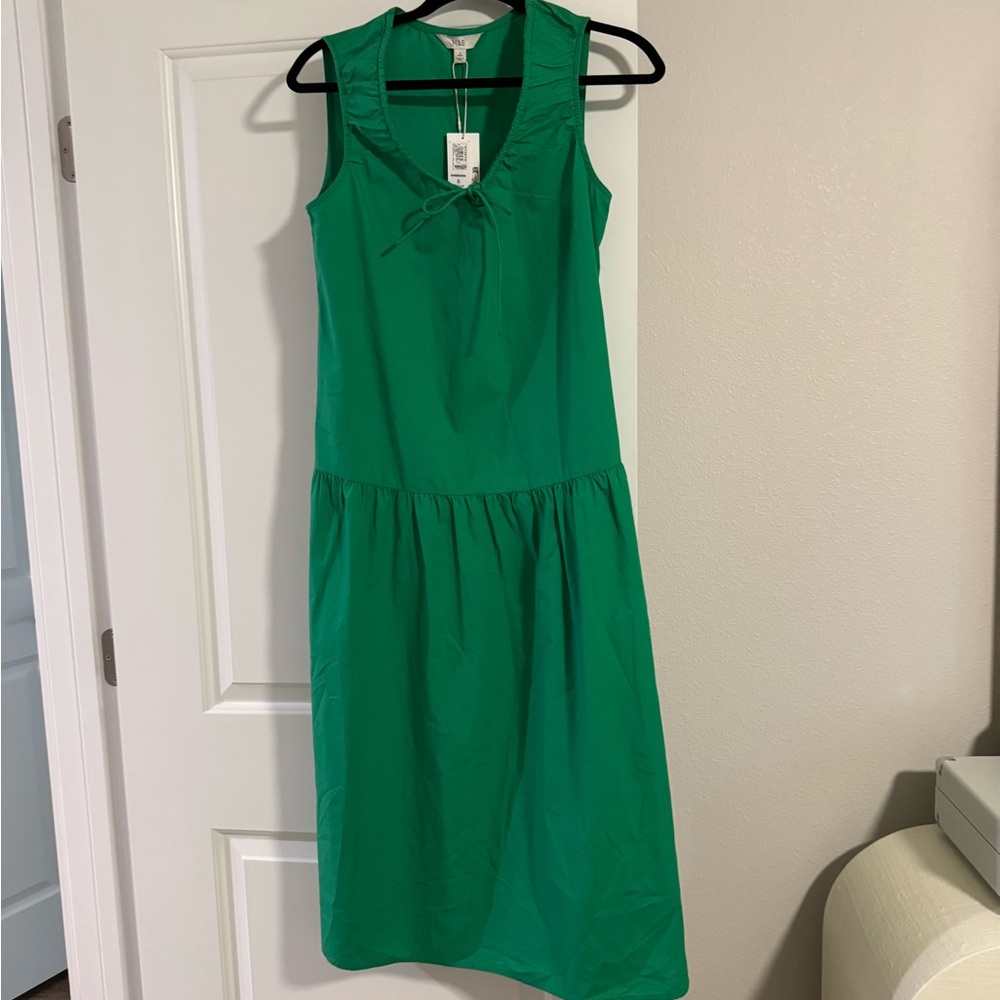 M&S Sleeveless Ruffle-Neck Dress